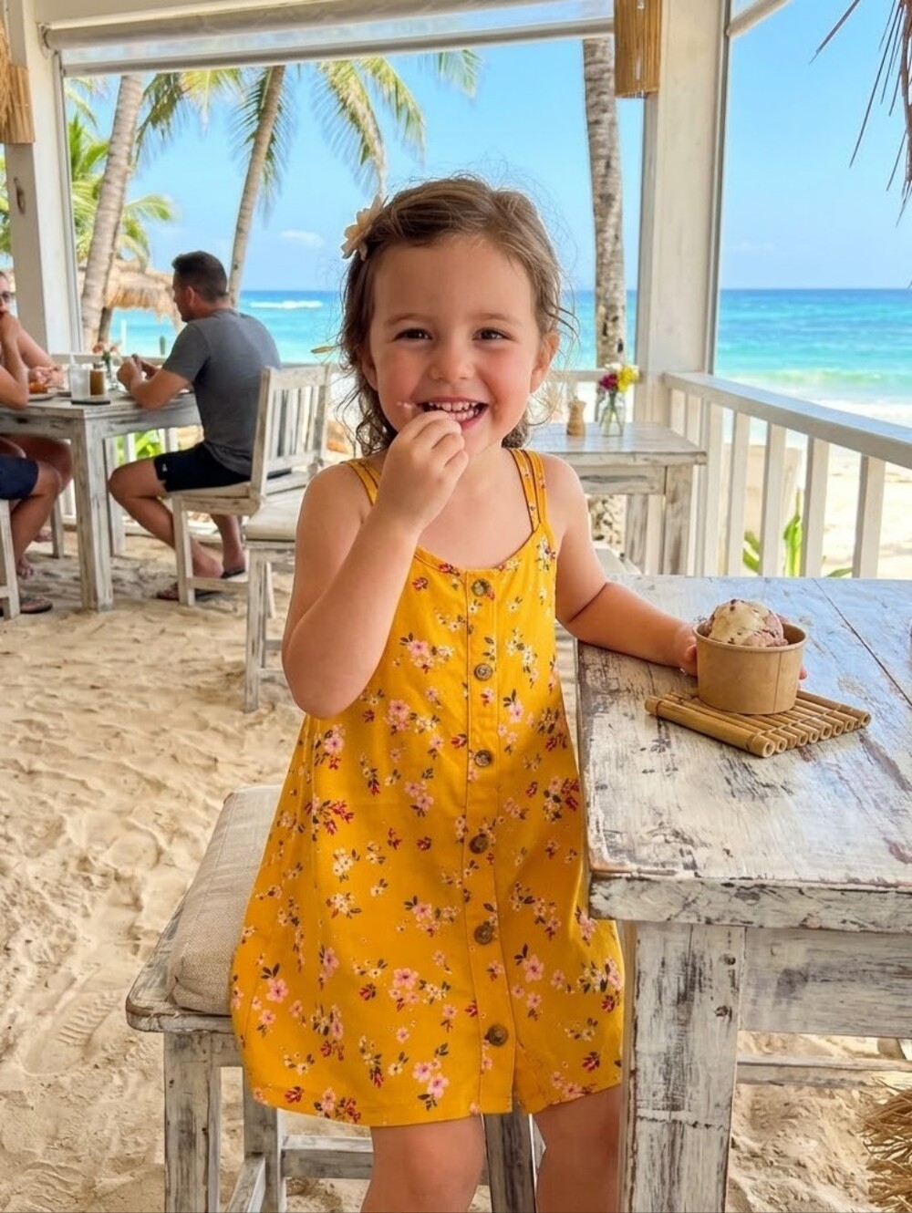 ๐ผ Mustard Yellow Floral Sundress | Size 4T